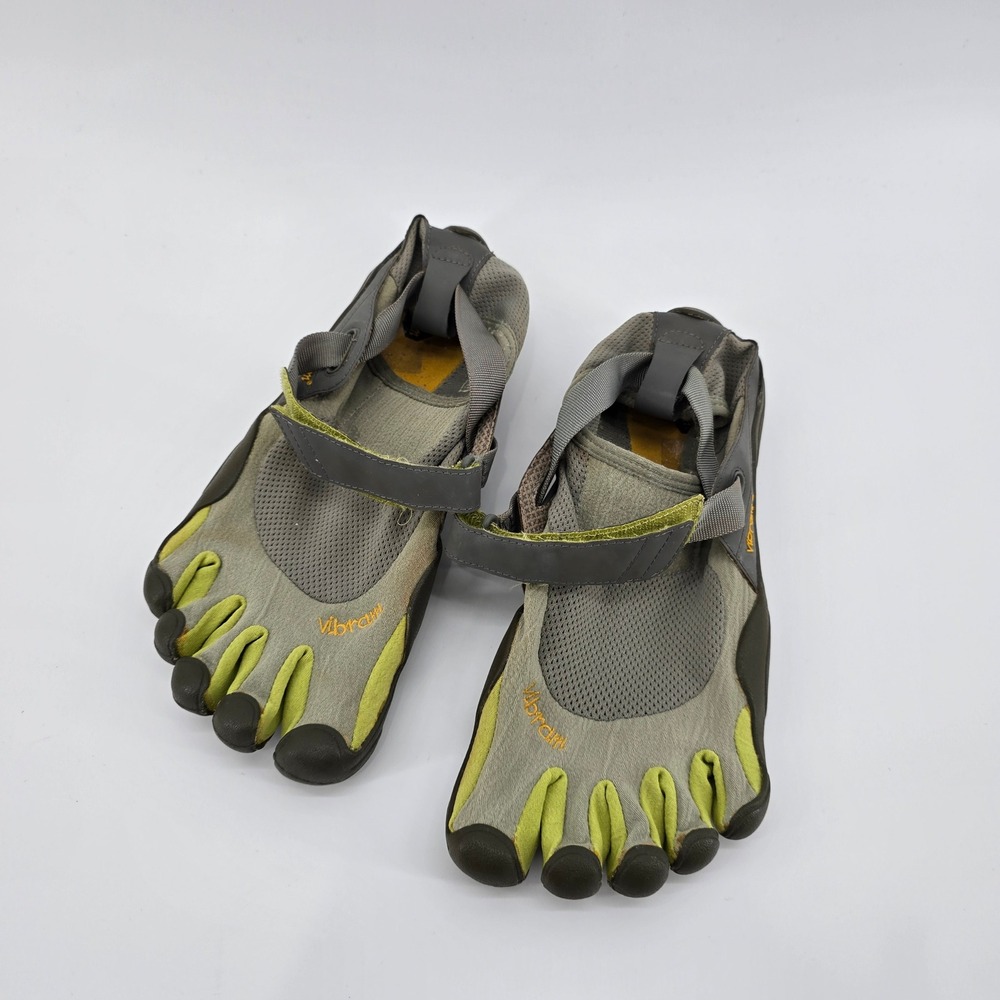 Vibram FiveFingers KSO Barefoot Shoes Mens Trail Water Gray Lime Green M41
